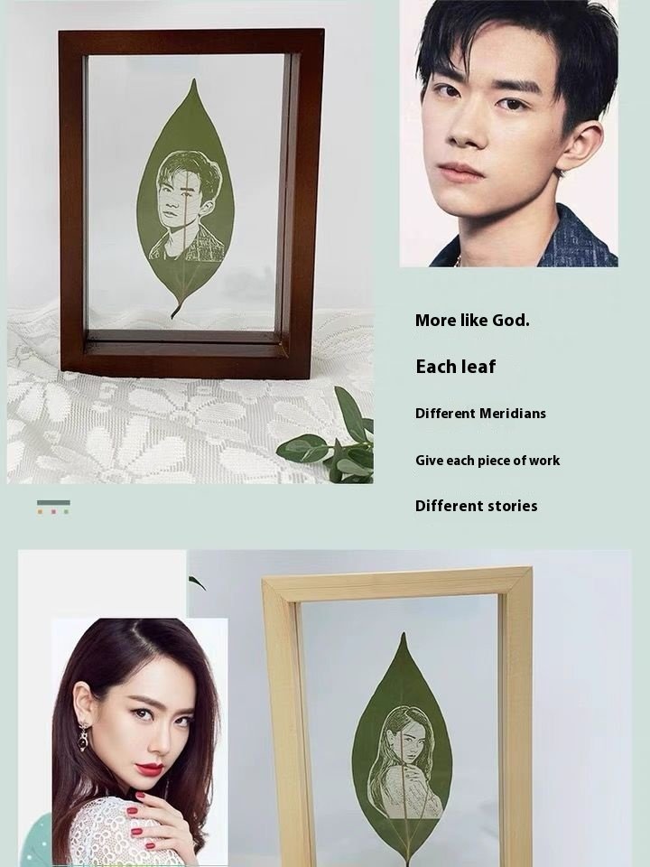 Peace leaf carving customized creative photo frame photo - Image 7