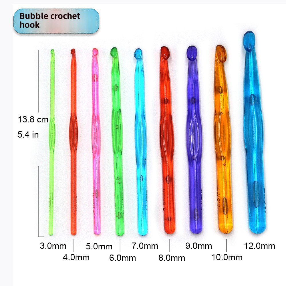 Cross-border factory direct candy color plastic handle crochet wool knitting suit aluminum crochet 9 - Image 9