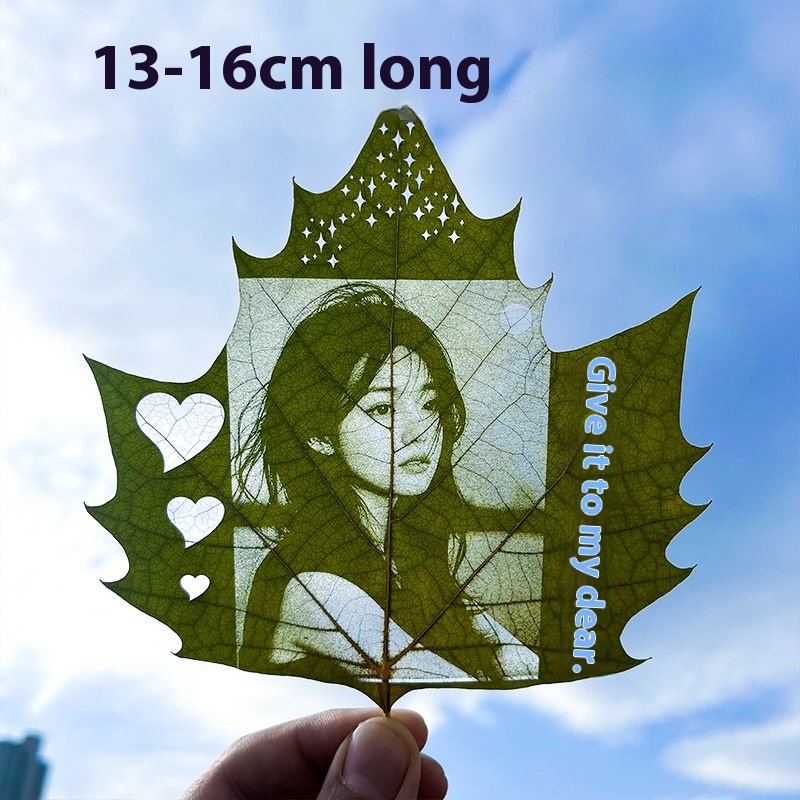 Leaf carving photo customized birthday gift for girl friend and wife commemorative - Image 12