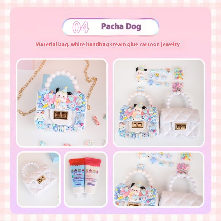 New Handbag Children's Handmade Toy Cream Glue Accessories Material Bag Diy Crossbody Bag Girl Bag Gift - Image 30
