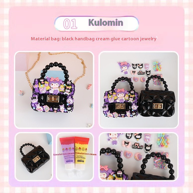 New Handbag Children's Handmade Toy Cream Glue Accessories Material Bag Diy Crossbody Bag Girl Bag Gift - Image 28