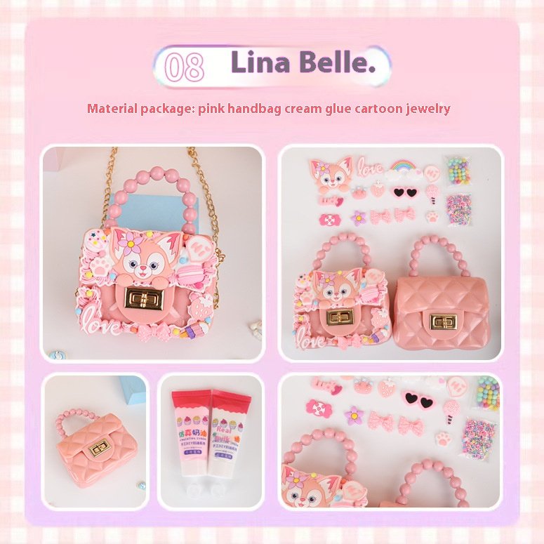 New Handbag Children's Handmade Toy Cream Glue Accessories Material Bag Diy Crossbody Bag Girl Bag Gift - Image 34