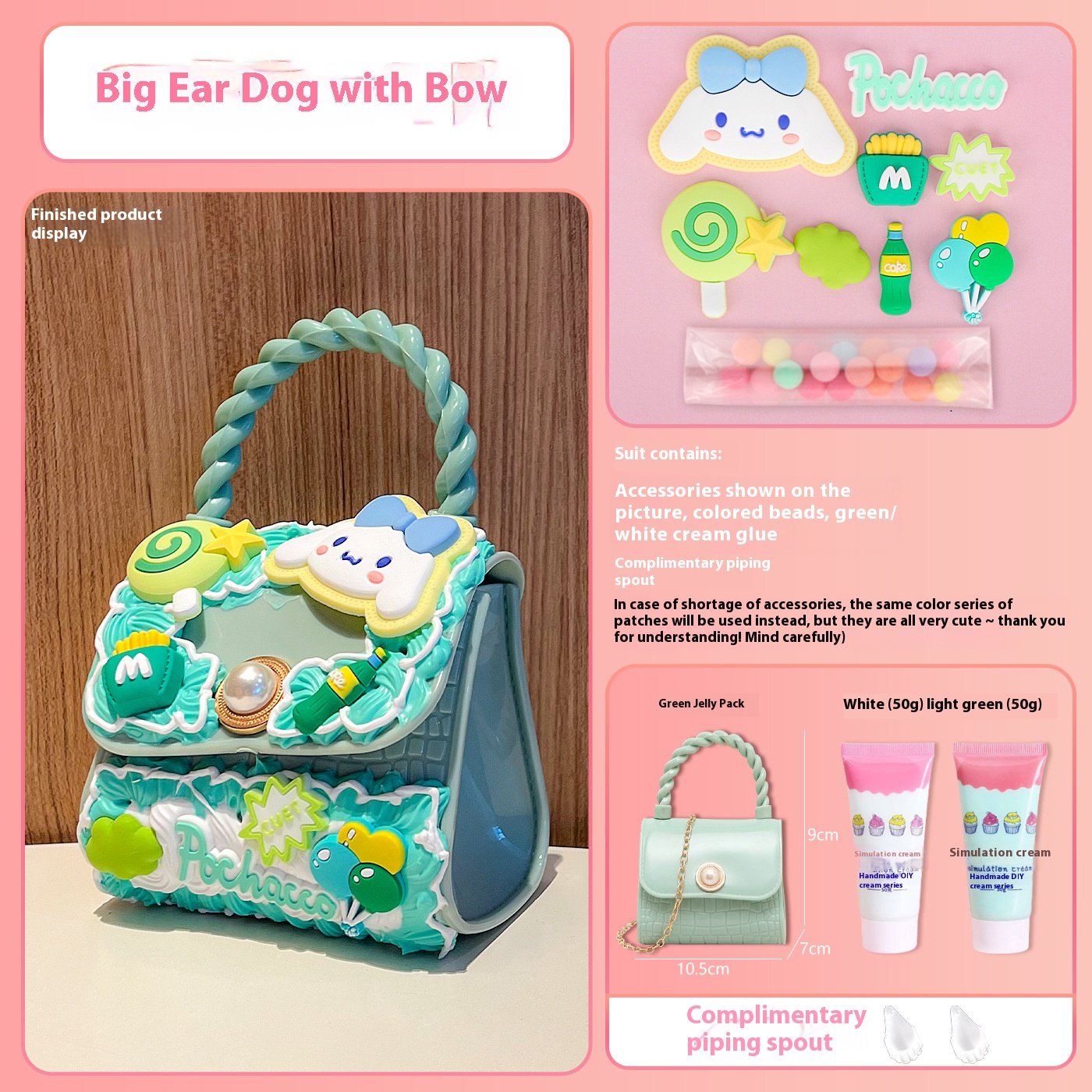 New Handbag Children's Handmade Toy Cream Glue Accessories Material Bag Diy Crossbody Bag Girl Bag Gift - Image 21