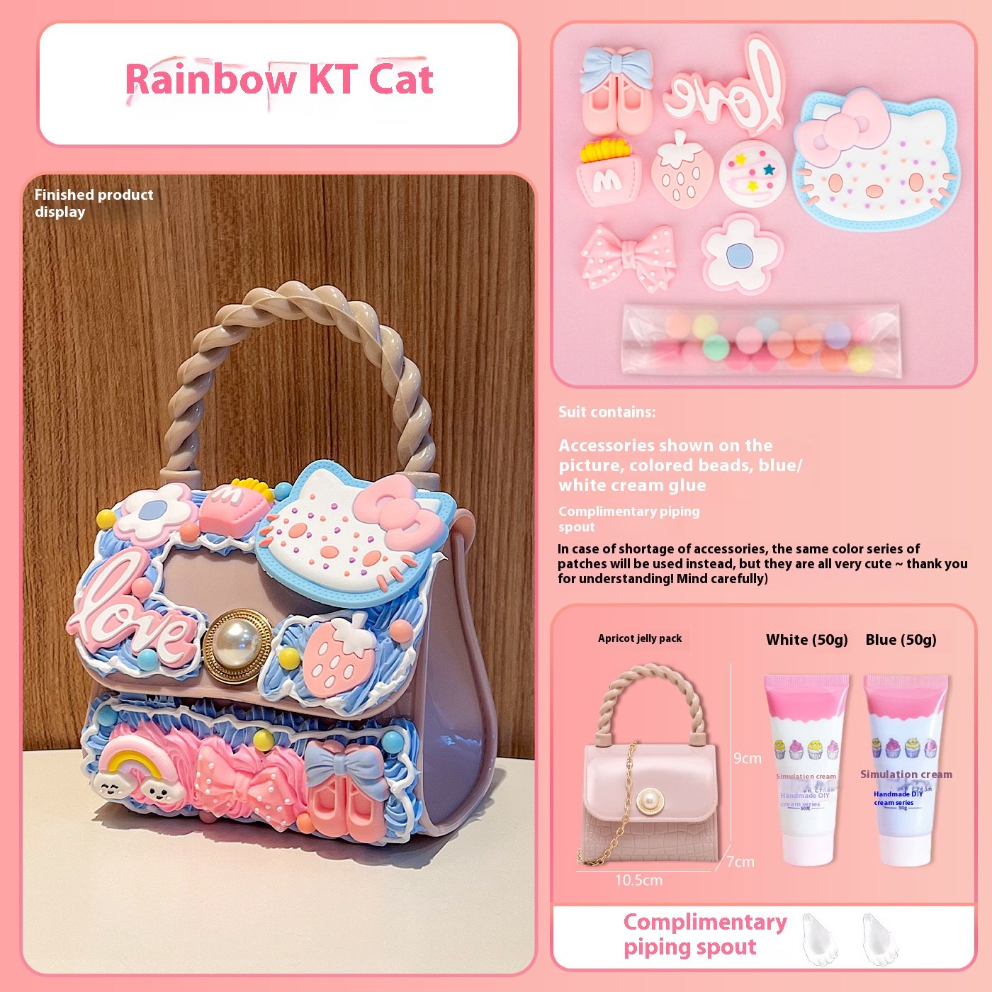 New Handbag Children's Handmade Toy Cream Glue Accessories Material Bag Diy Crossbody Bag Girl Bag Gift - Image 25