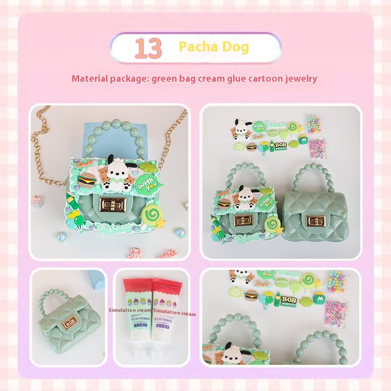 New Handbag Children's Handmade Toy Cream Glue Accessories Material Bag Diy Crossbody Bag Girl Bag Gift - Image 39