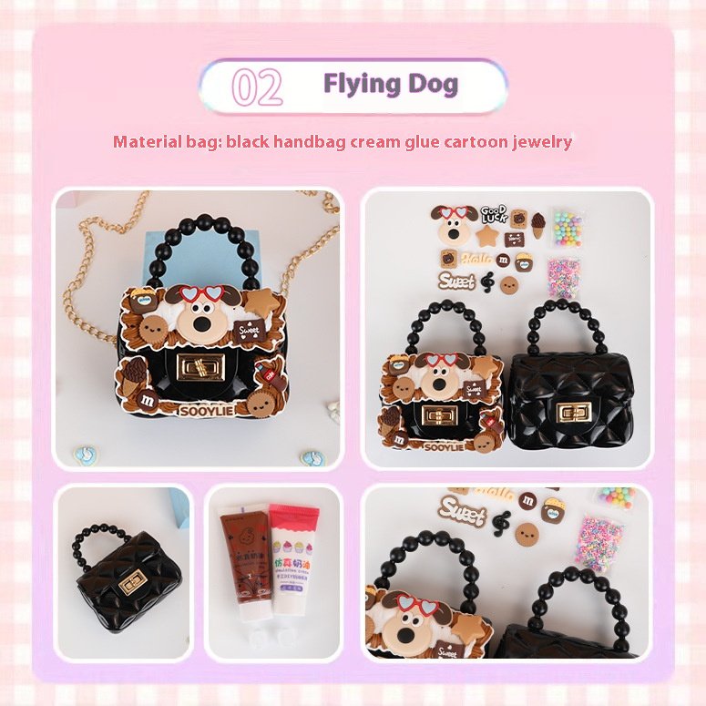 New Handbag Children's Handmade Toy Cream Glue Accessories Material Bag Diy Crossbody Bag Girl Bag Gift - Image 29