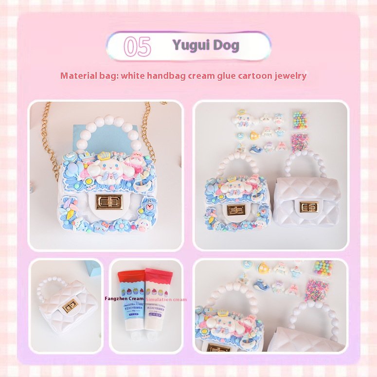 New Handbag Children's Handmade Toy Cream Glue Accessories Material Bag Diy Crossbody Bag Girl Bag Gift - Image 31