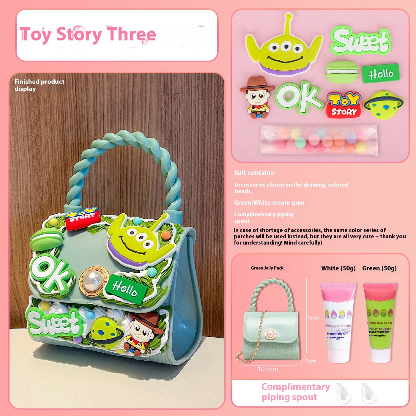New Handbag Children's Handmade Toy Cream Glue Accessories Material Bag Diy Crossbody Bag Girl Bag Gift - Image 20