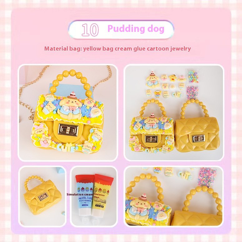 New Handbag Children's Handmade Toy Cream Glue Accessories Material Bag Diy Crossbody Bag Girl Bag Gift - Image 36