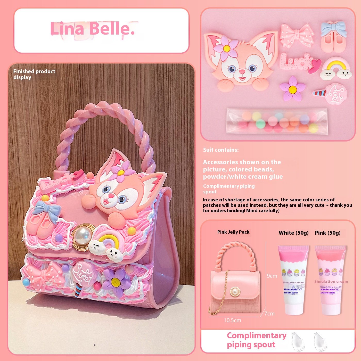 New Handbag Children's Handmade Toy Cream Glue Accessories Material Bag Diy Crossbody Bag Girl Bag Gift - Image 22