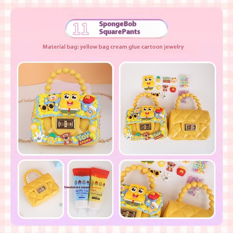 New Handbag Children's Handmade Toy Cream Glue Accessories Material Bag Diy Crossbody Bag Girl Bag Gift - Image 37